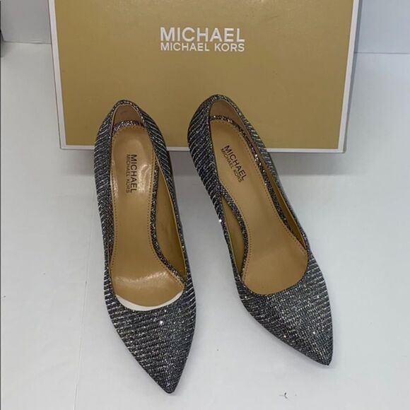 NWB MICHAEL kors silver pump shoes - Picture 5 of 7